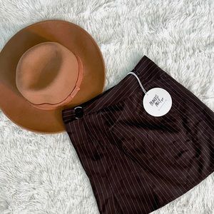 • Princess Polly • NWT • O-Ring Pinstripe Mini Skirt •